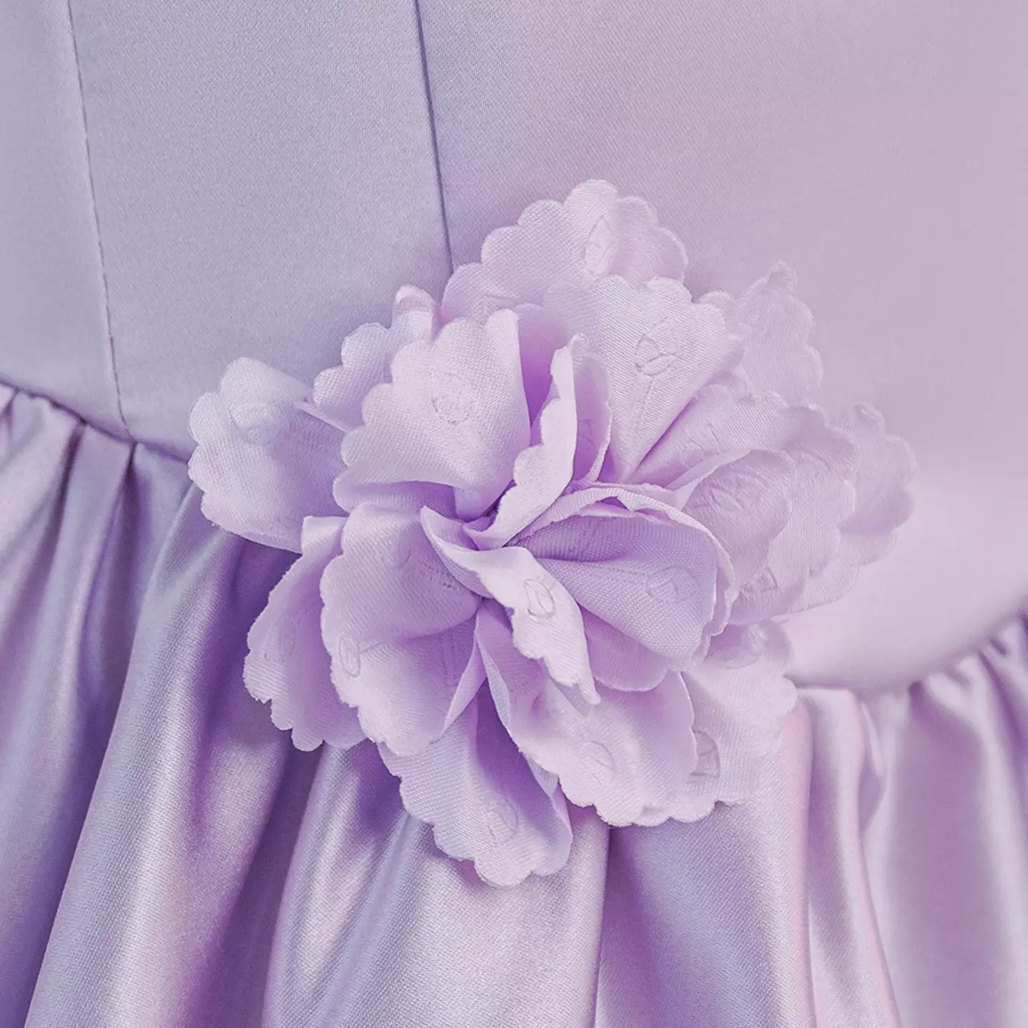 Elisabetta Lavender Pleated Flower Girls Party Dress