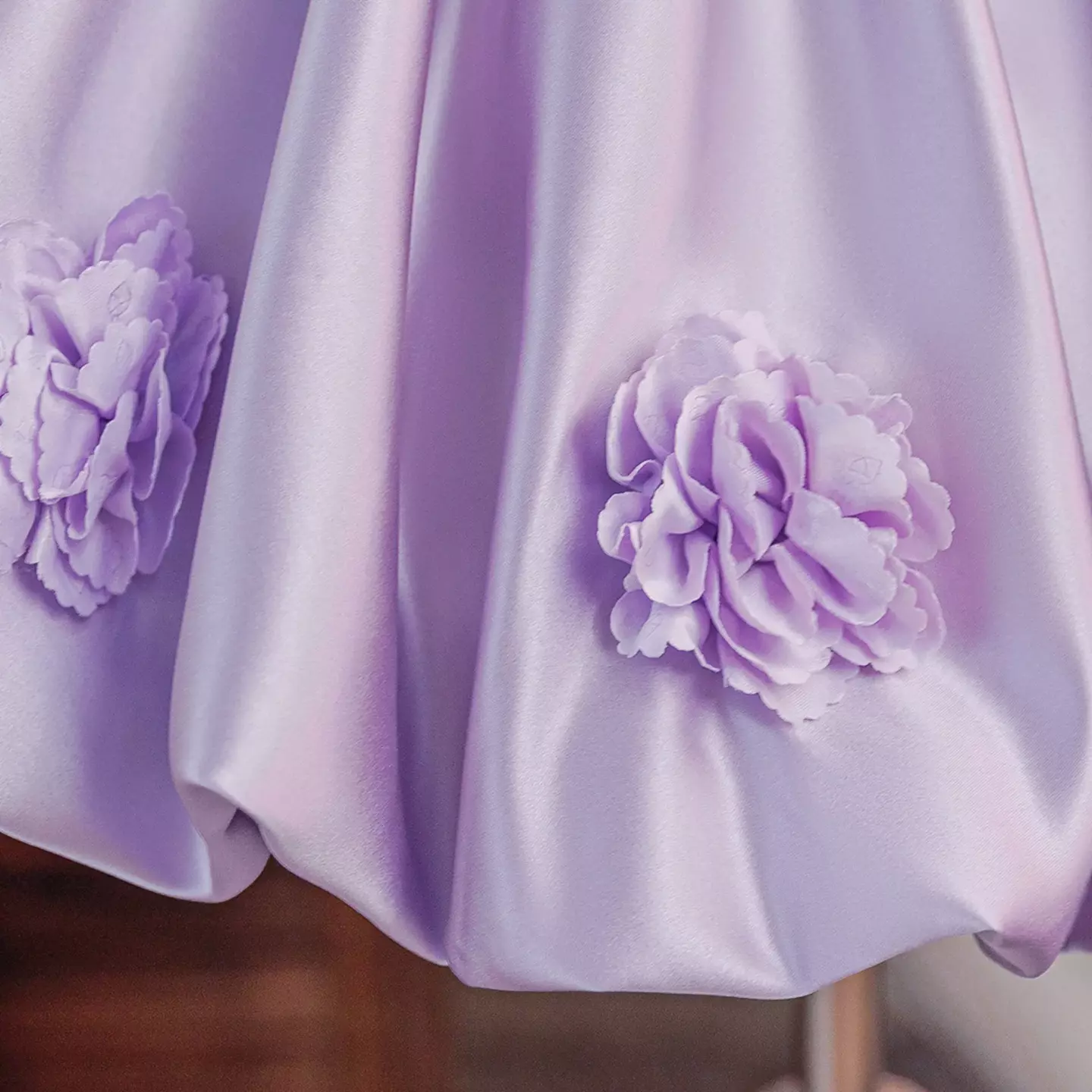 Elisabetta Lavender Pleated Flower Girls Party Dress