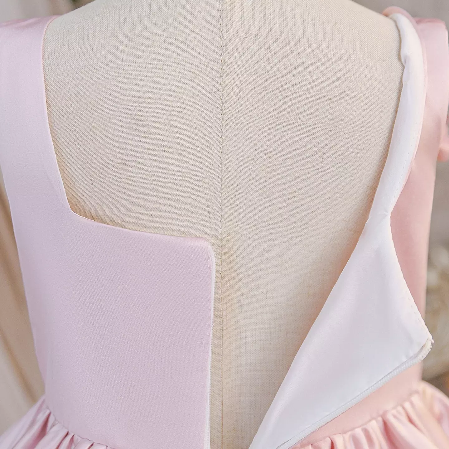 Elisabetta Dusty Pink Flower Applique Girls Party Dress