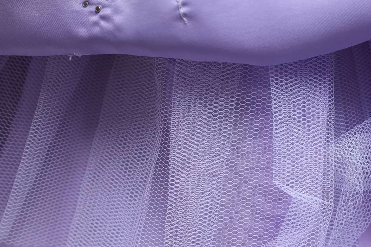 Kaitlin Lavender Floral Applique Knee Length Party Dress