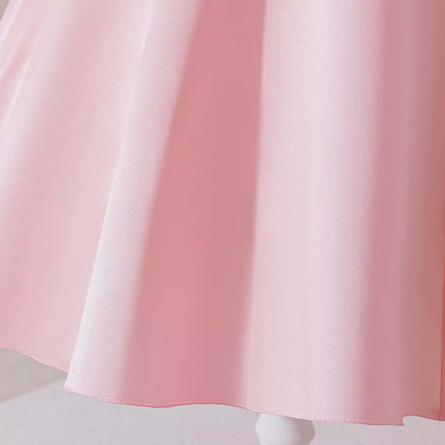 Lilli Pink Rose Neckline Off-Shoulder Girls Party Dress