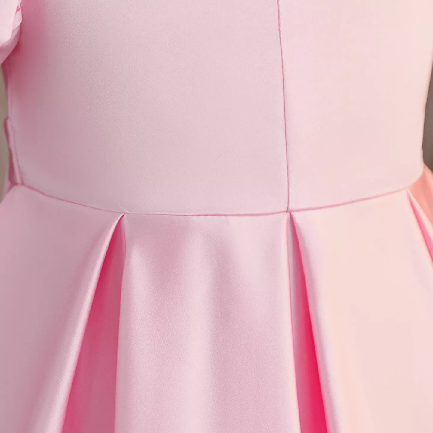Panna Pink Puff Sleeve Rose Shoulder Girls Party Dress