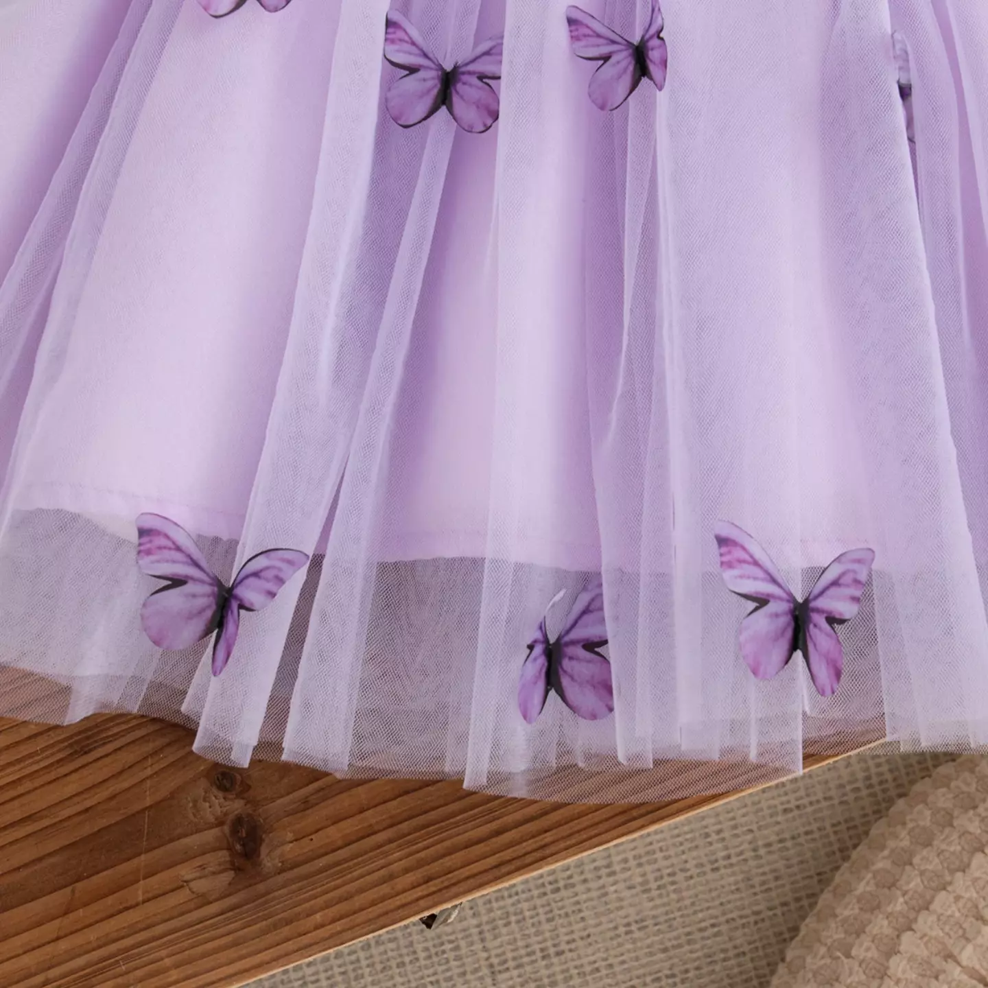 Magda Lavender Layered Butterfly Skirt Baby & Toddler Dress
