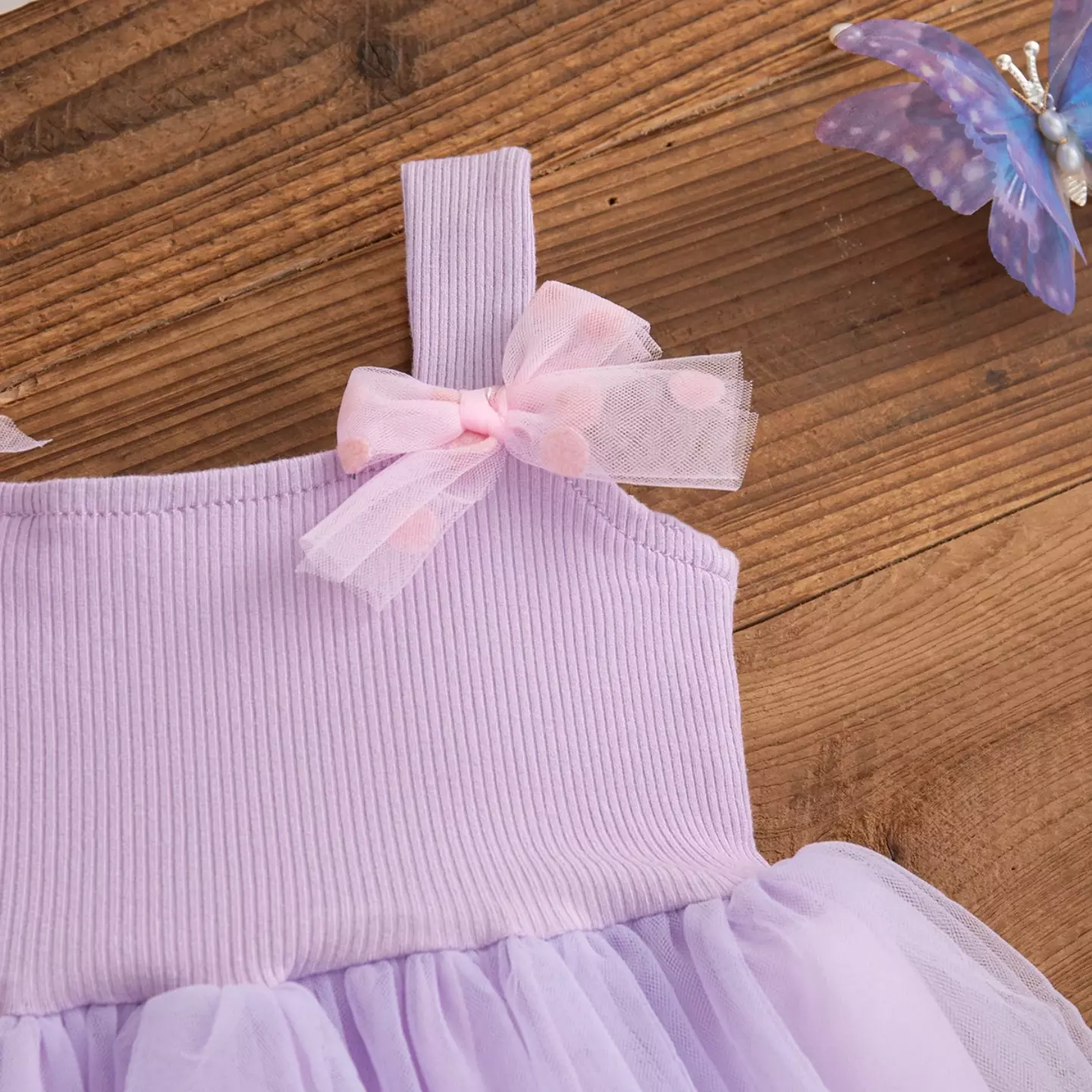 Magda Lavender Layered Butterfly Skirt Baby & Toddler Dress