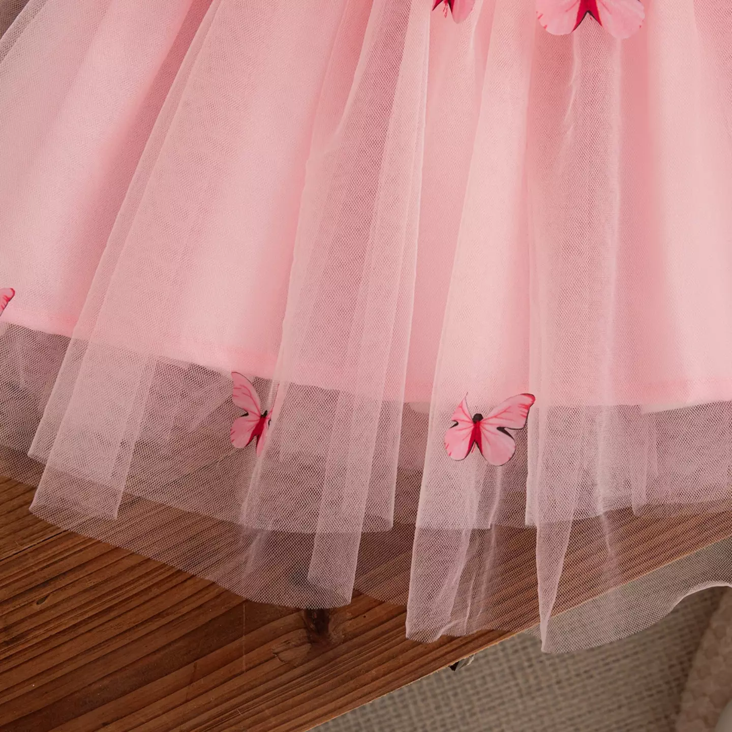 Magda Pink Bow-Strap Ribbed Bodice Baby & Toddler Dress