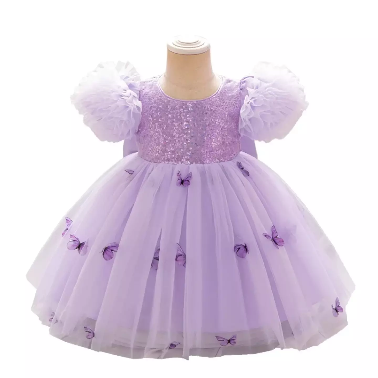 Renata Lavender Sequin Butterfly Tulle Baby Party Dress