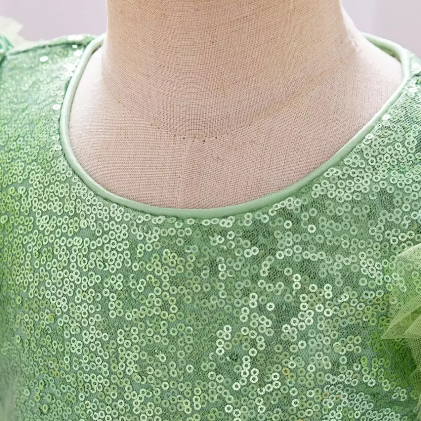 Renata Sage Green Sequin Butterfly Tulle Baby Party Dress