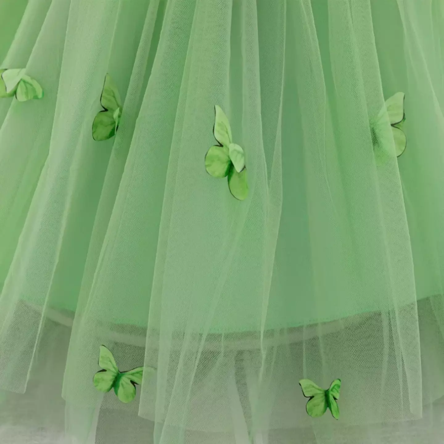 Renata Sage Green Sequin Butterfly Tulle Baby Party Dress