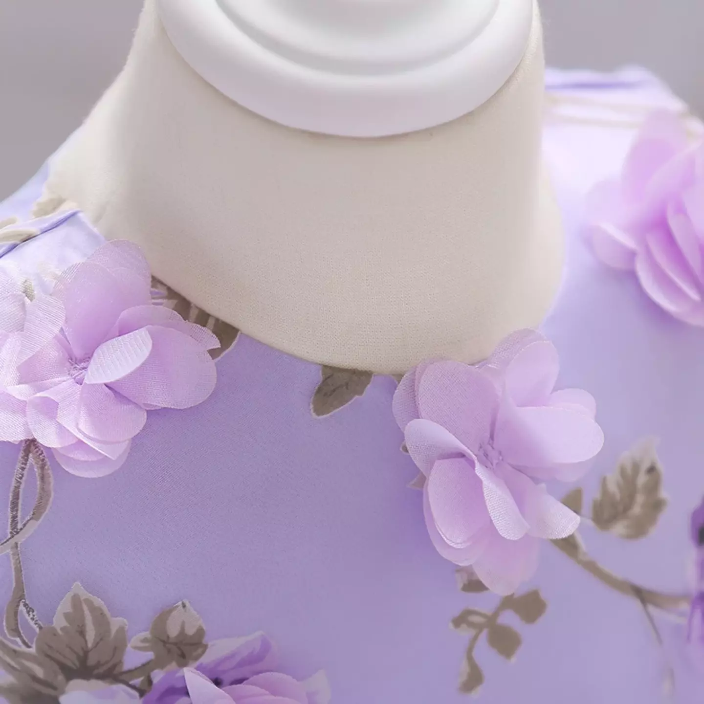 Hanne Lavender Bow Back Tea Length Baby & Toddler Dress