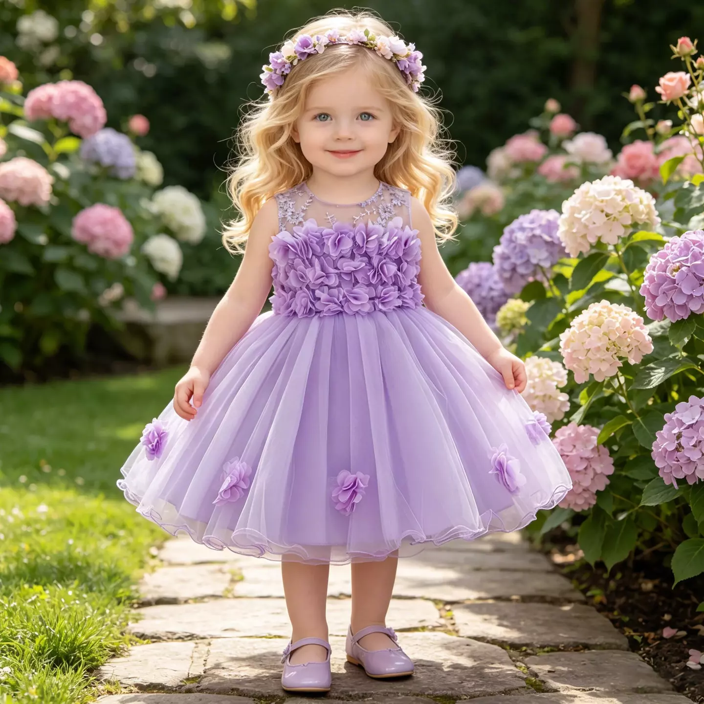 Francesca Lavender Back Bow Baby & Toddler Party Dress