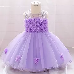 Francesca Lavender Back Bow Baby & Toddler Party Dress