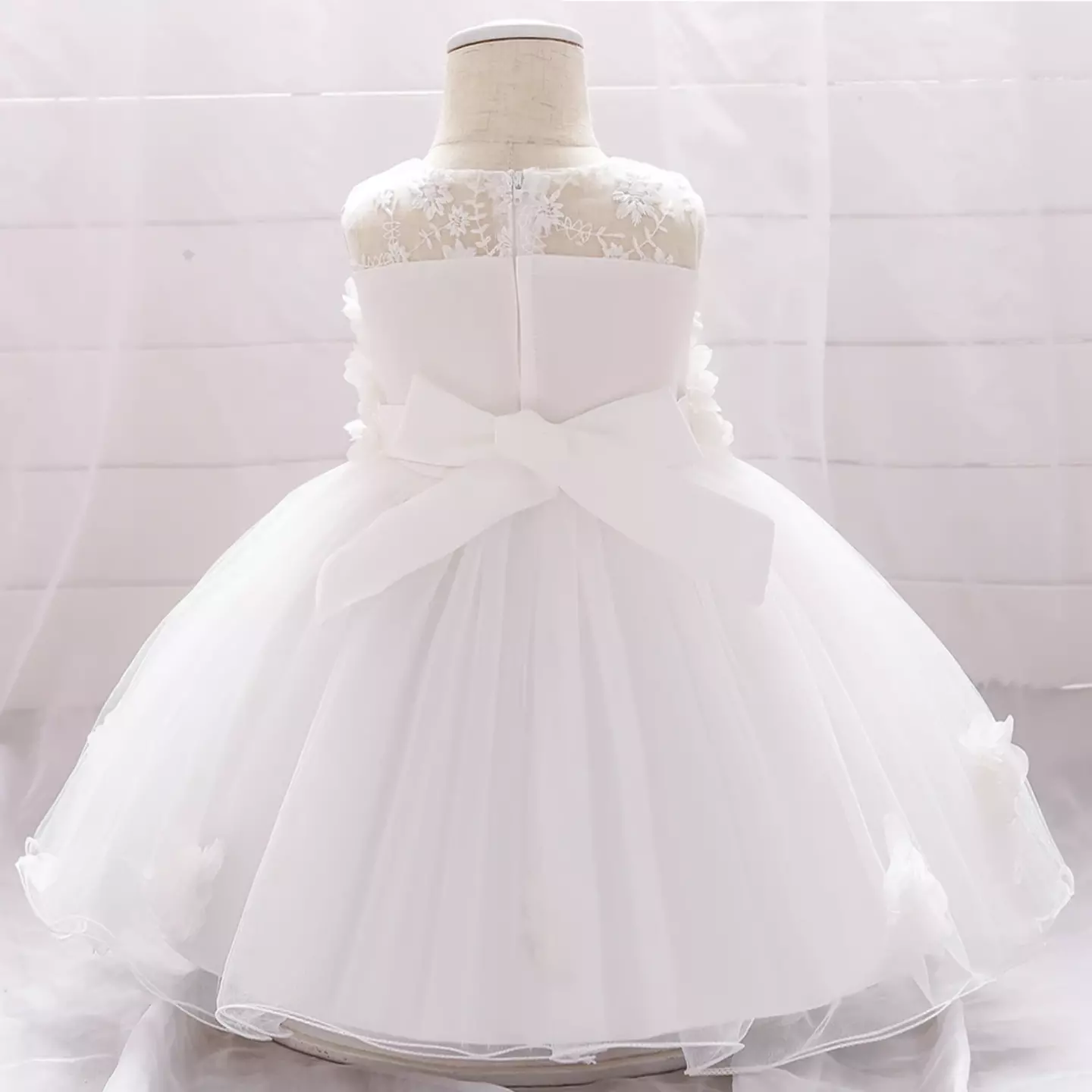 Francesca White Flower Hem Baby & Toddler Birthday Dress