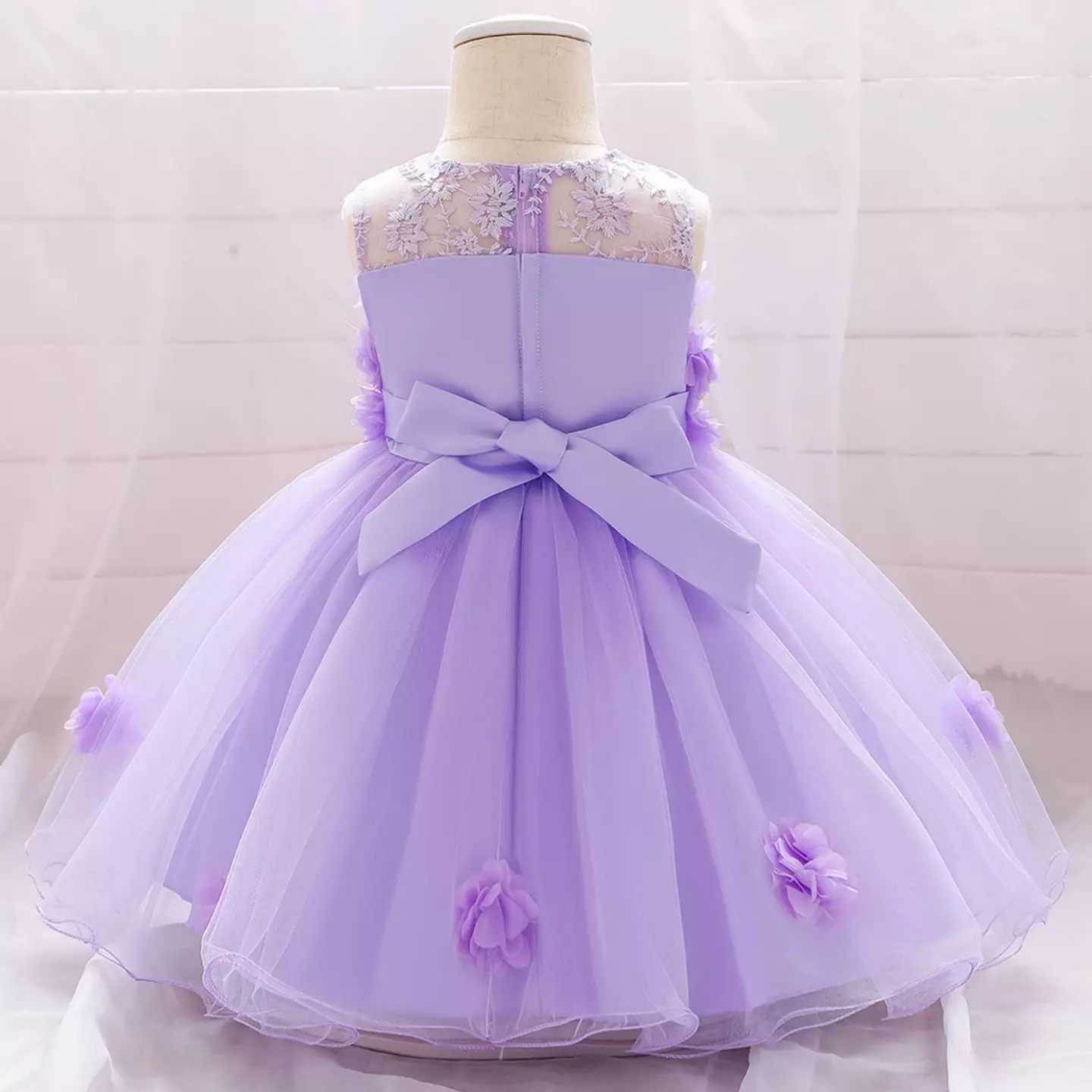 Francesca Lavender Back Bow Baby & Toddler Party Dress