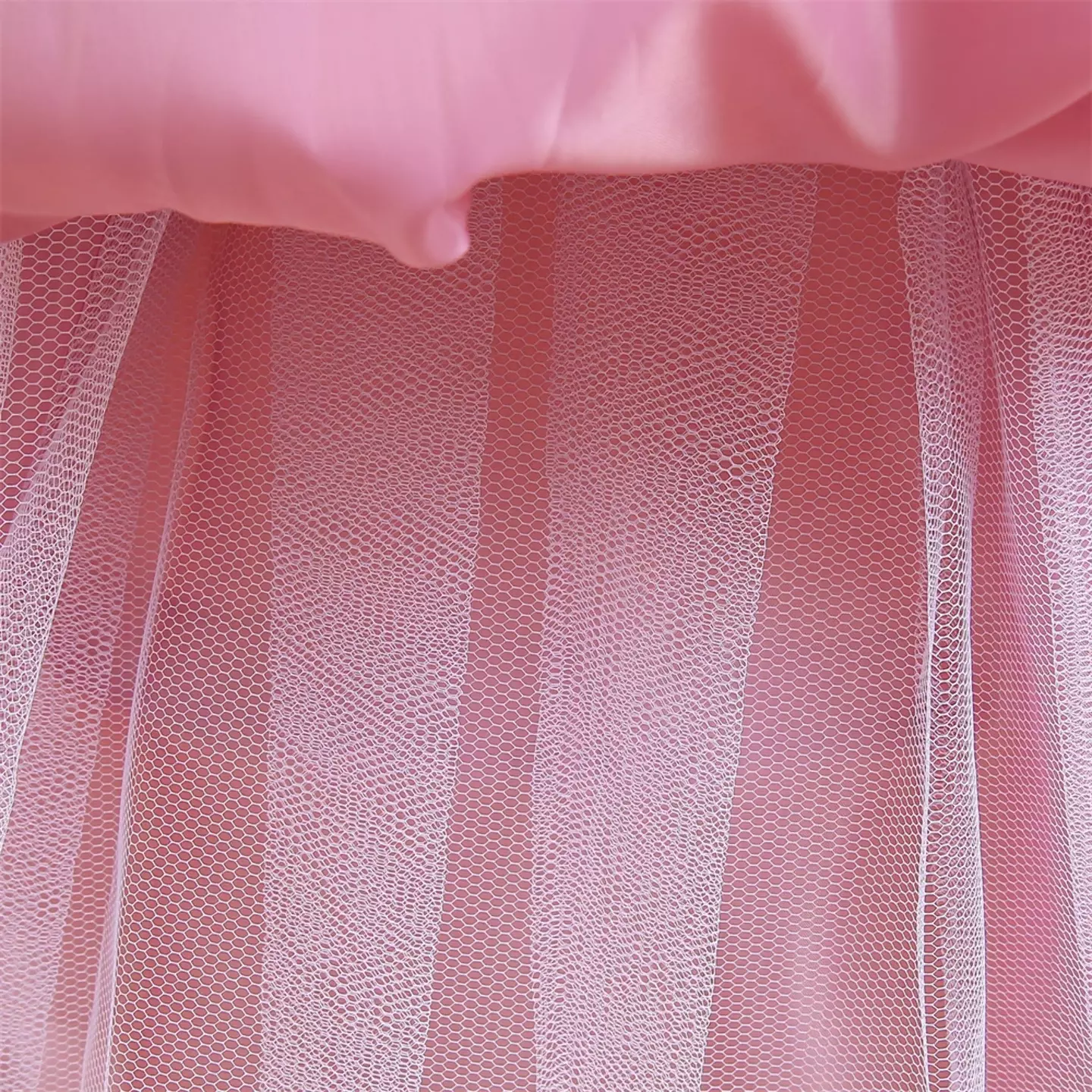 Simona II Dusty Pink 3D Flower Square Neck Tulle Girls Party Dress