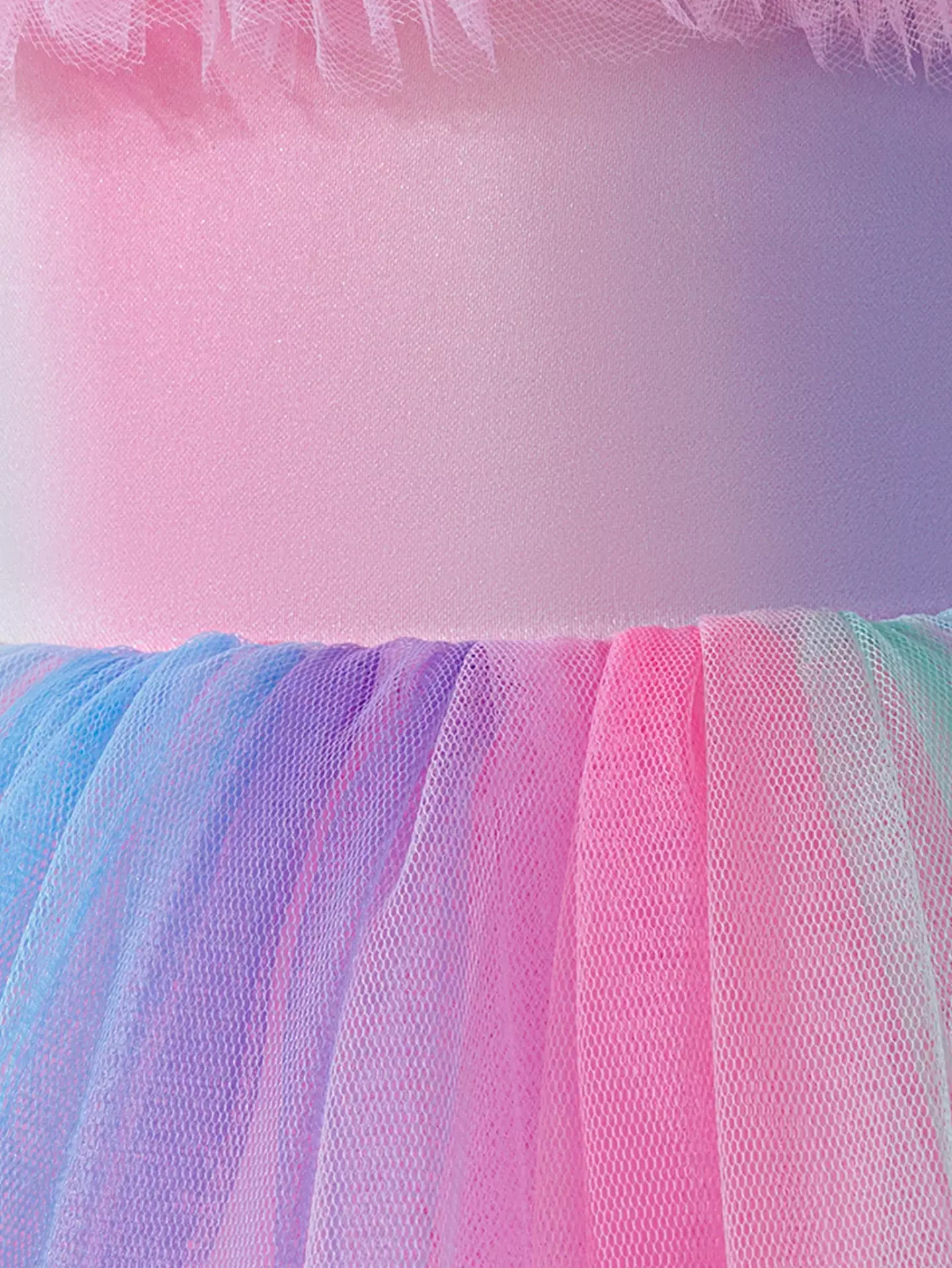 Leolia Pink Pastel Gradient Knee Length Girls Party Dress