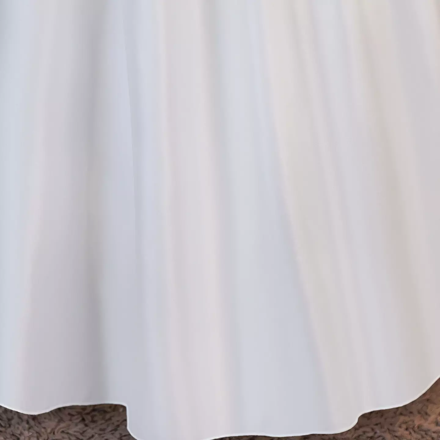 Guiomar White Satin Square Neck Bow Train Tea Length Communion Dress