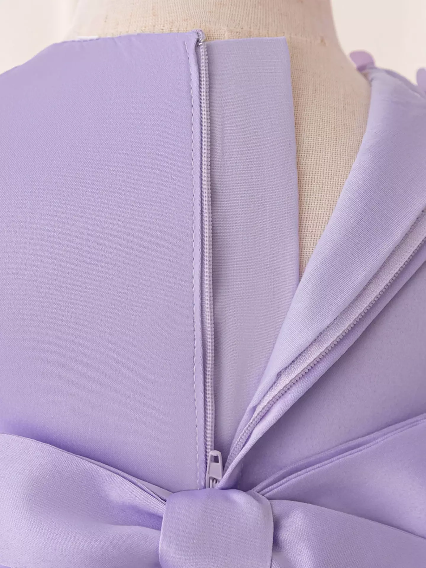 Leyre Lavender Butterfly Tulle Flower Sleeve Tea Length Baby & Toddler Party Dress