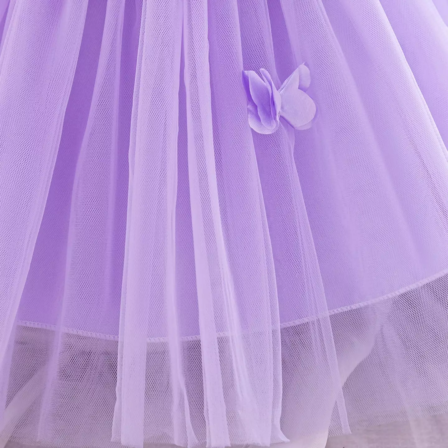 Riera II Lavender Flower Tulle Tea Length Baby & Toddler Party Dress