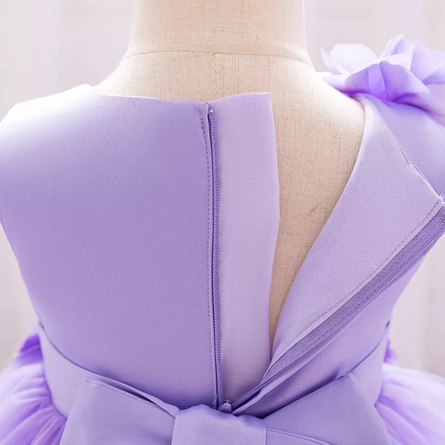 Riera II Lavender Flower Tulle Tea Length Baby & Toddler Party Dress