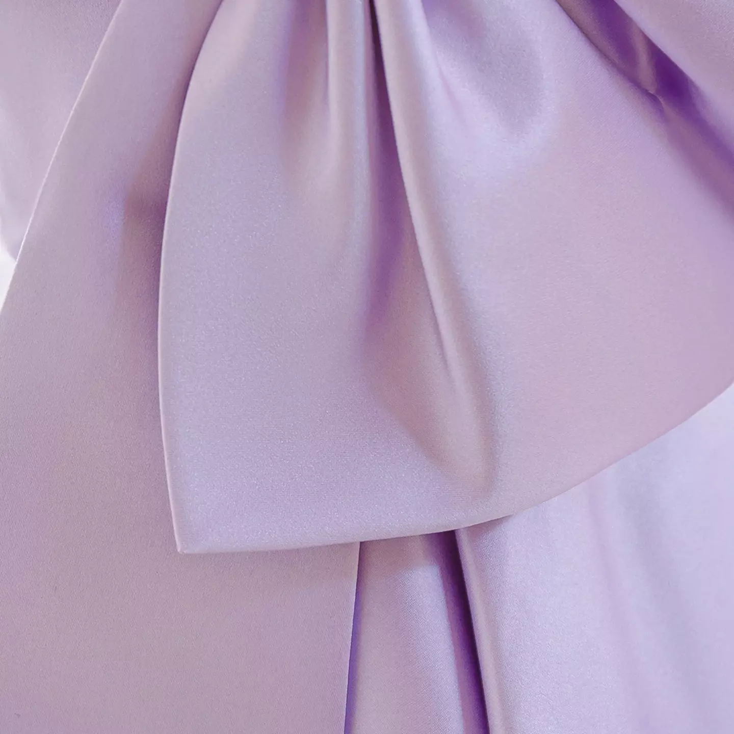 Suh Lavender Satin Big Bow Tea Length Baby & Toddler Party Dress