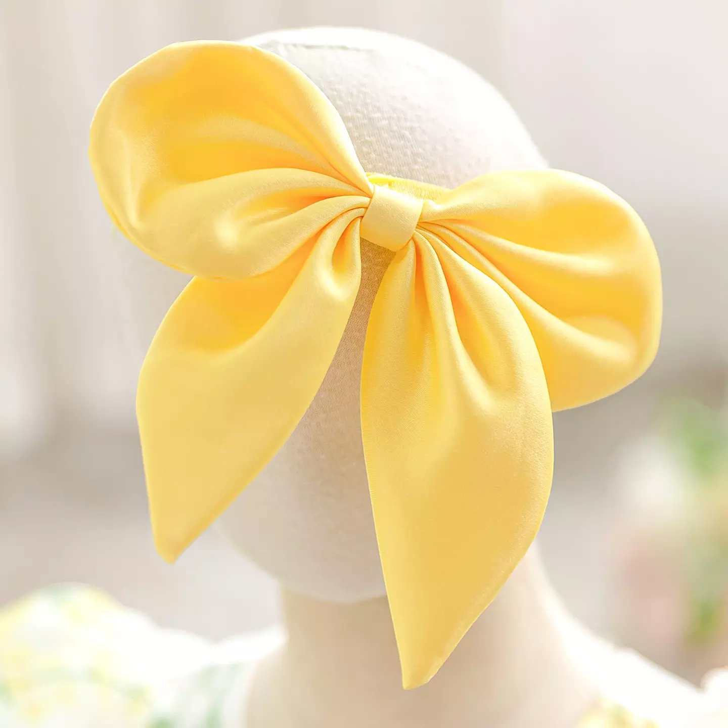 Osaka Yellow Floral Print Puff Sleeve Bow Back Tea Length Baby & Toddler Party Dress