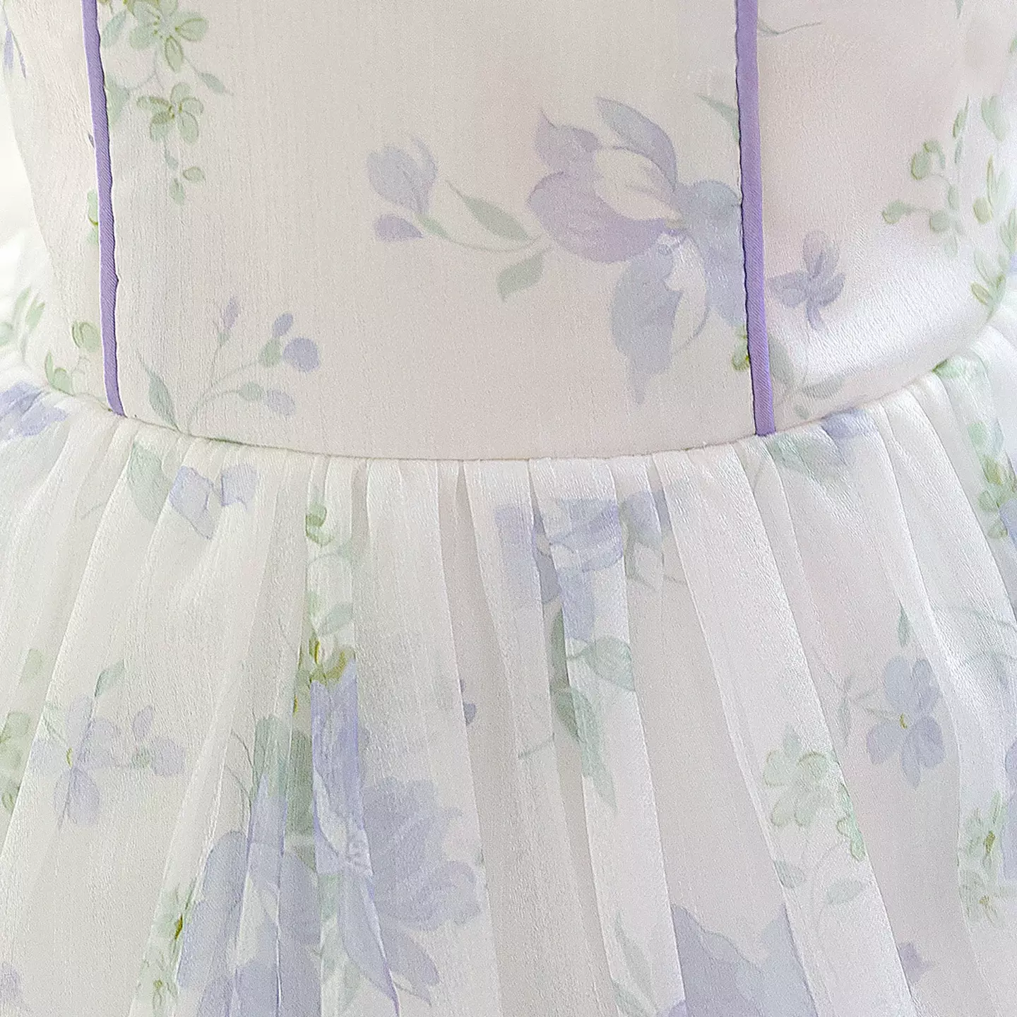 Cirstea Lavender Floral Tiered Tulle Lace Up Back Tea Length Baby & Toddler Party Dress