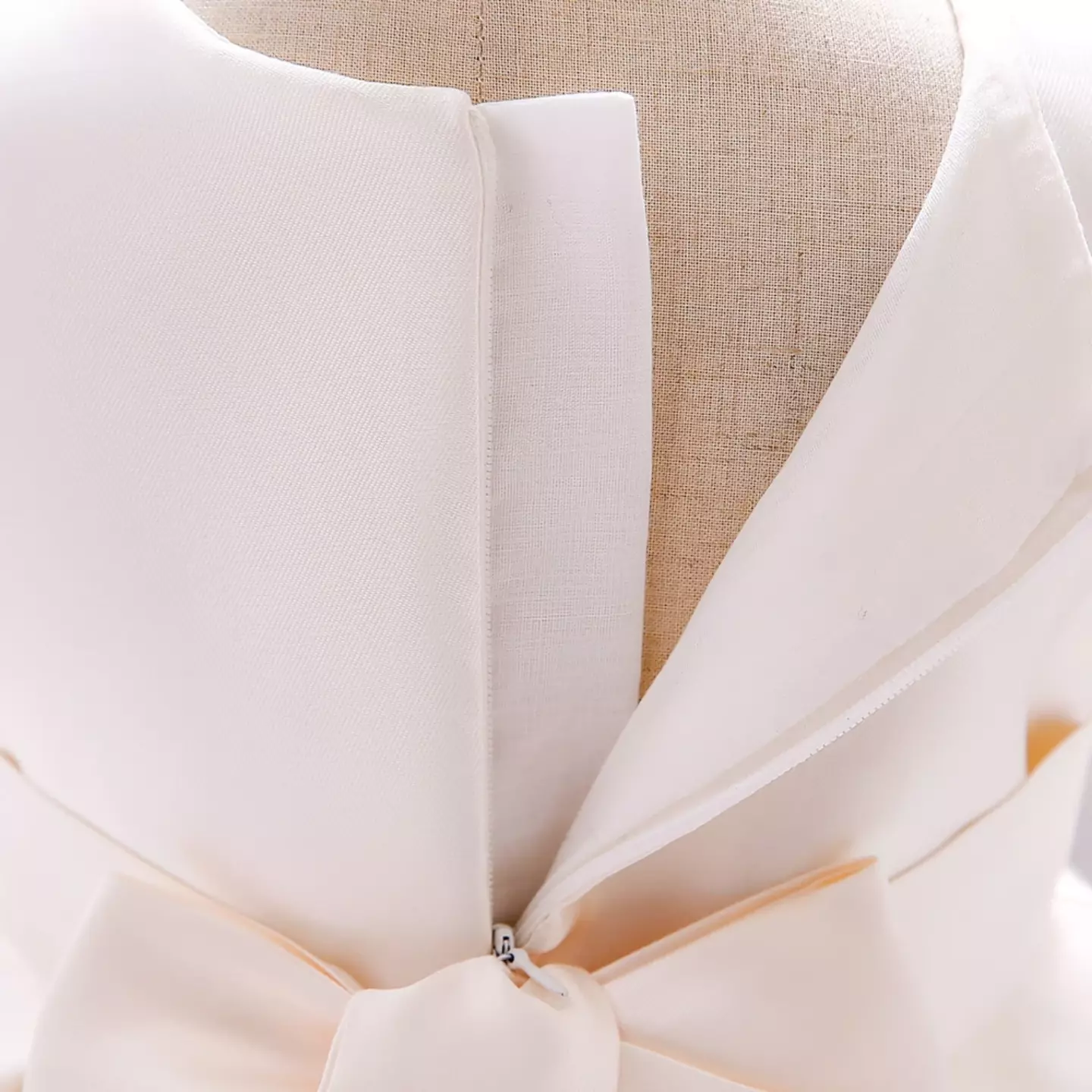 Diana Champagne Satin Big Bow Pleated Tea Length Baby & Toddler Party Dress