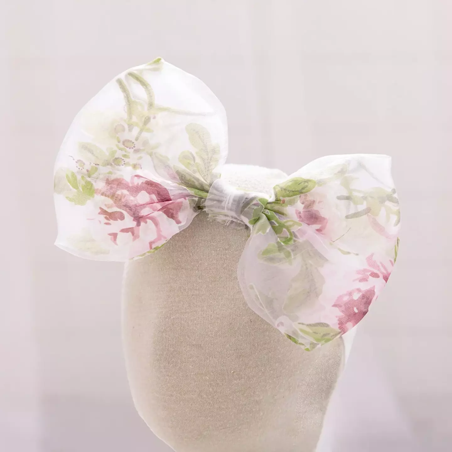 Paolini White Floral Tulle Puff Sleeve Tea Length Baby & Toddler Party Dress with Bow Headband