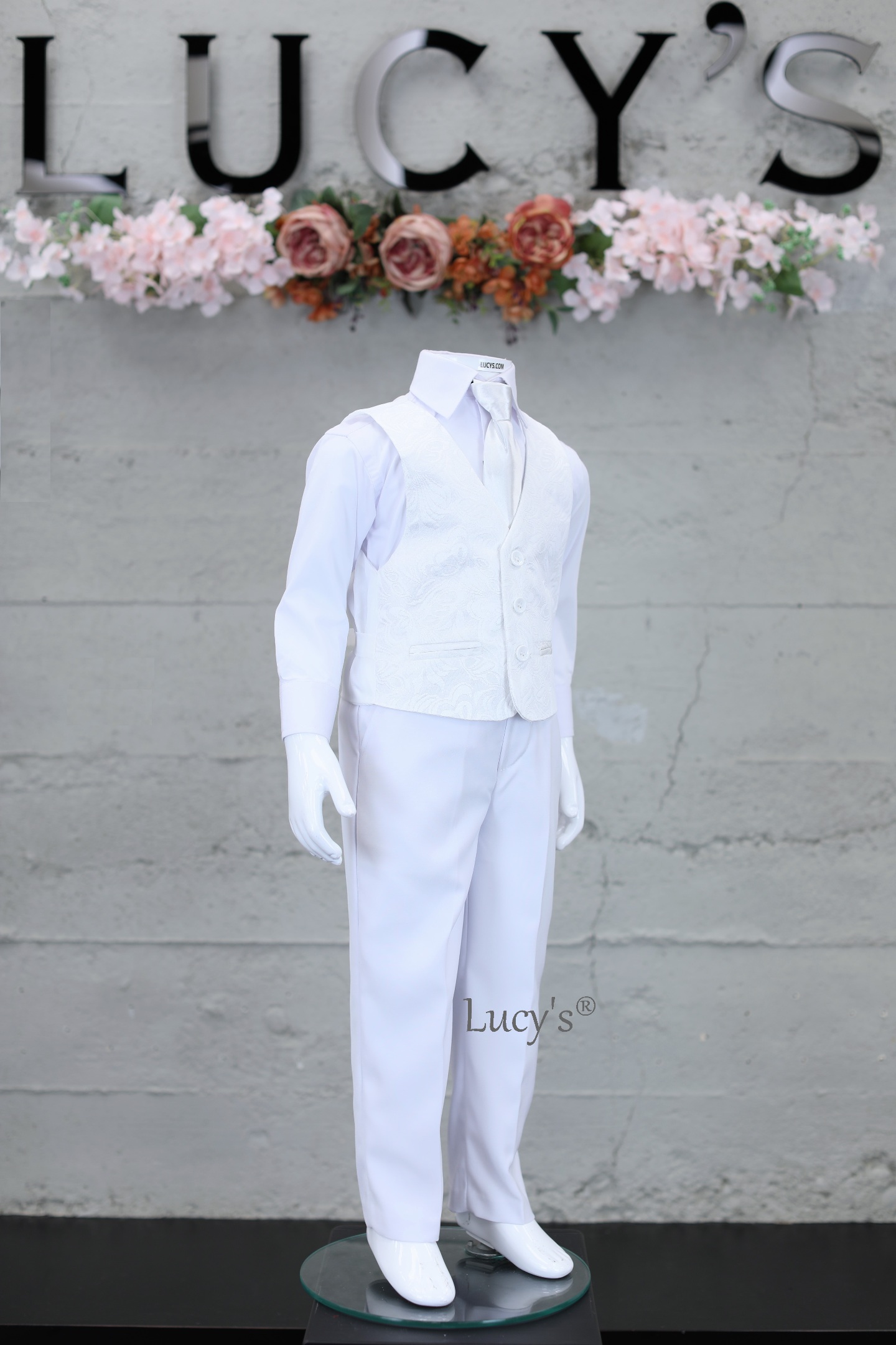 Boys Ivory Classic Tailored Waistcoat - Ben